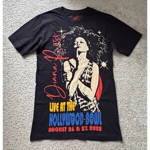 Diana Ross 2022 Las Vegas Concert Tour T-Shirt Black Shirt Size Small New Nwot